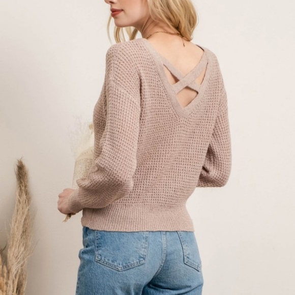 Small - Mesh long sleeve knitted top - Picture 2 of 3